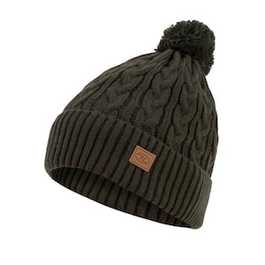 BEIRA LINED BOBBLE HAT - OLIVE